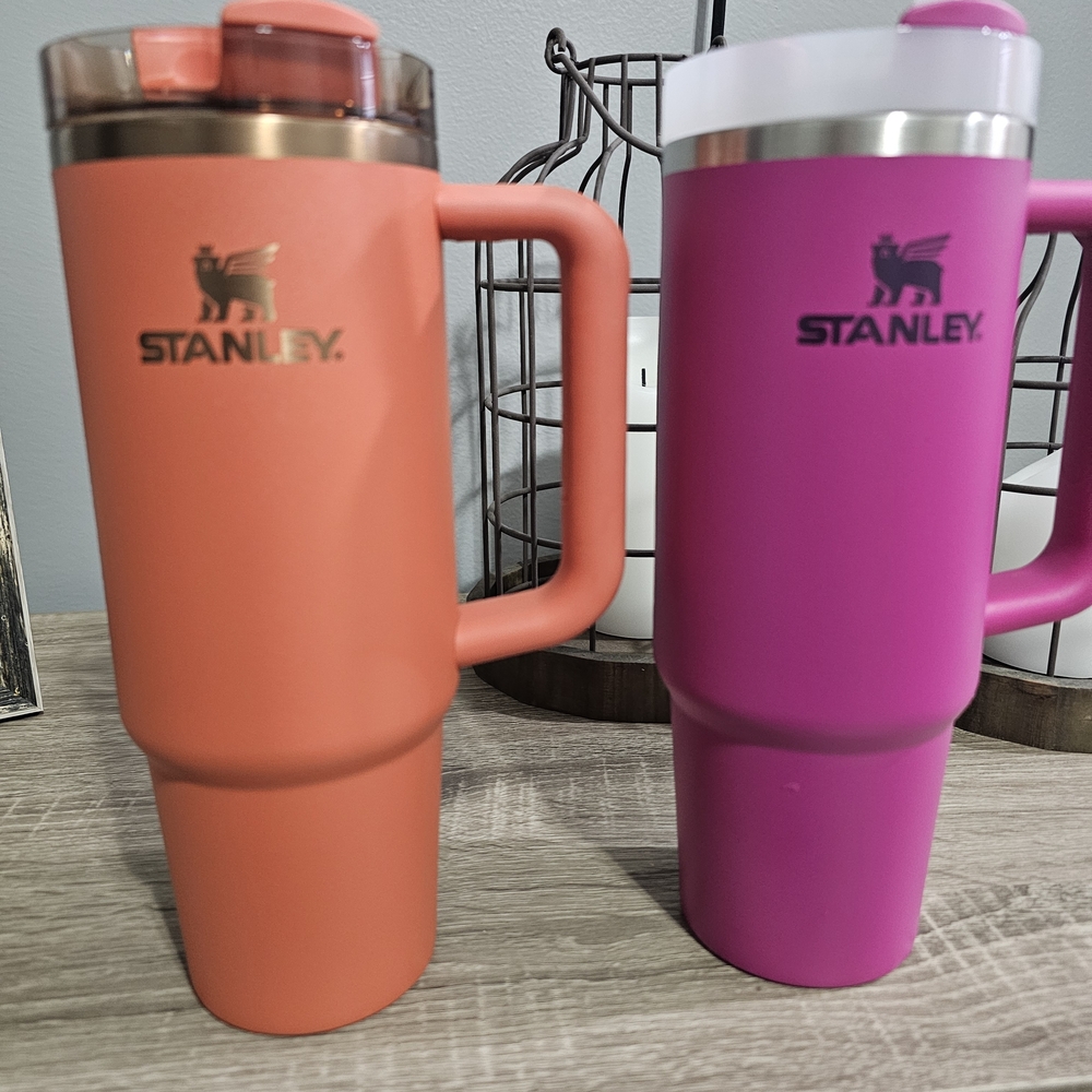 Stanley Orange and Purple Tumblers